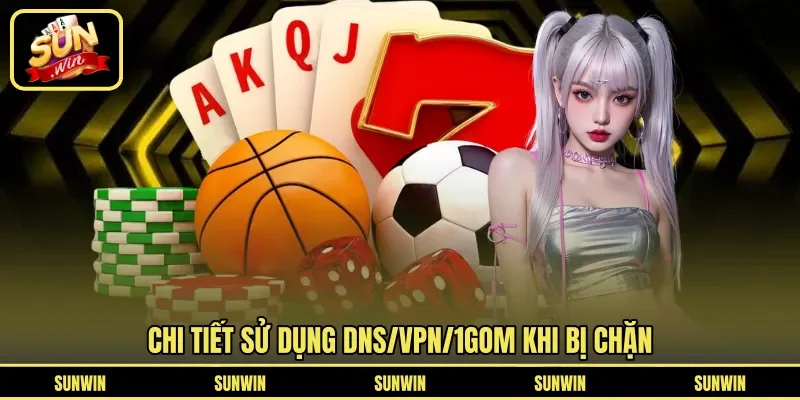 Chi tiết sử dụng DNS/VPN/1Gom khi bị chặn